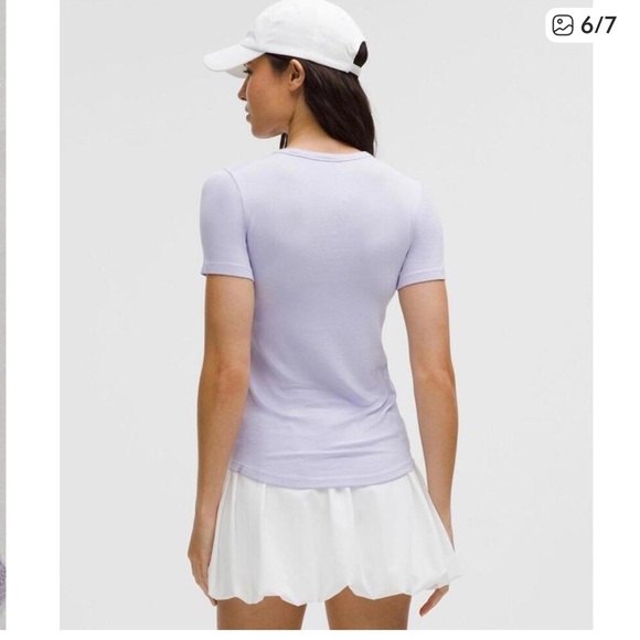 💜 lululemon Hold Tight Short Sleeve ribbed modal shirt in lavender - Picture 2 of 3